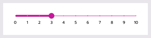 A user selects the number 3 along a horizontal line that goes from 1-10.