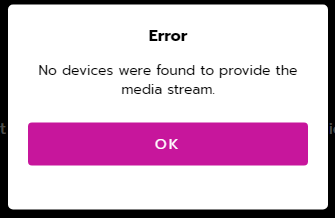 No devices were found